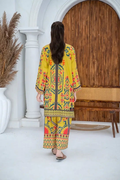 Stunning Women's Stitched Printed Shirt and Trouser Set - 2 Pcs - image 5