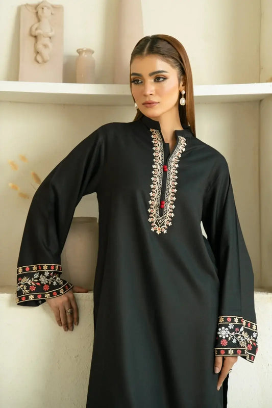 Stylish Women's Stitched 2 Pcs Embroidered Shirt and Trouser Set - image 1