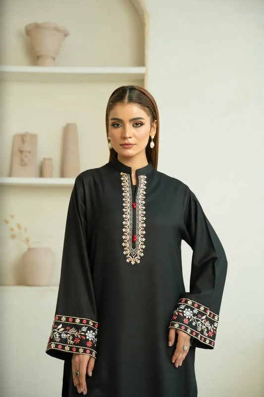 Stylish Women's Stitched 2 Pcs Embroidered Shirt and Trouser Set - image 2