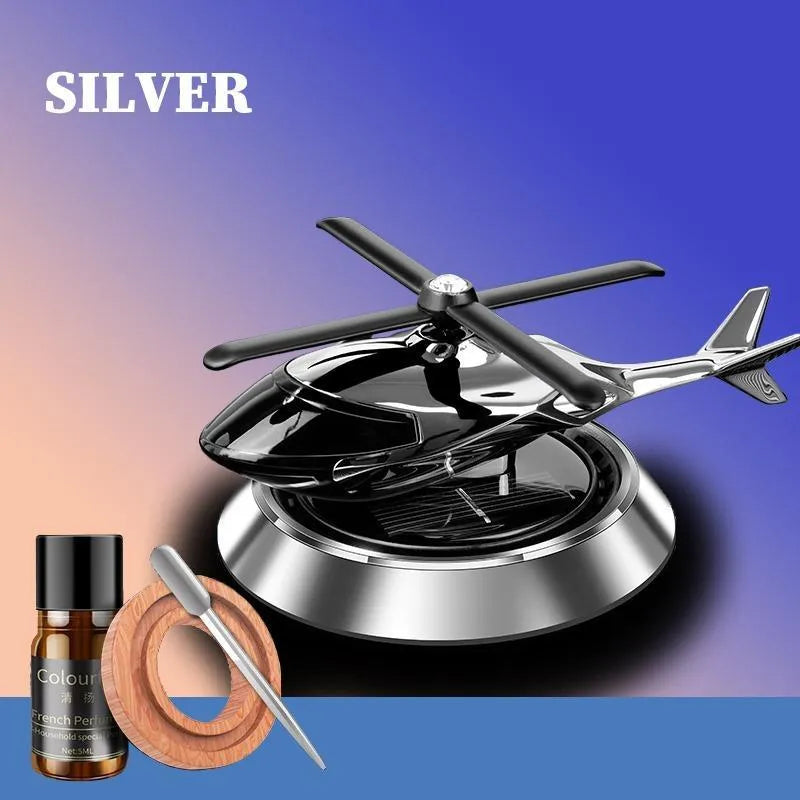 Silver Helicopter Car Aroma Diffuser