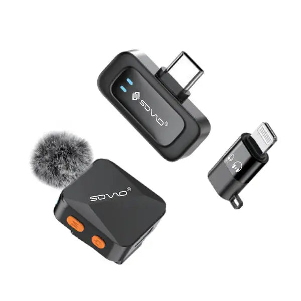 Black Wireless Lavalier Microphone with Lightning Receiver - image 1