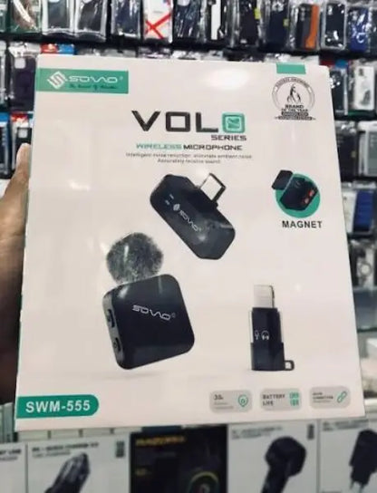 Black Wireless Lavalier Microphone with Lightning Receiver - image 2