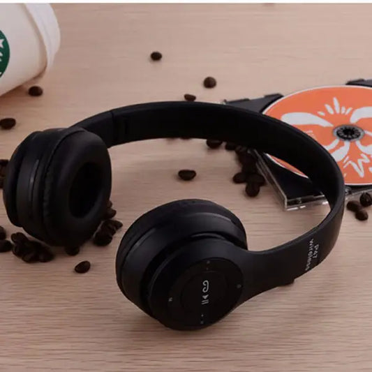 New P47 Wireless Headphones Black Fast Charge Battery - image 2