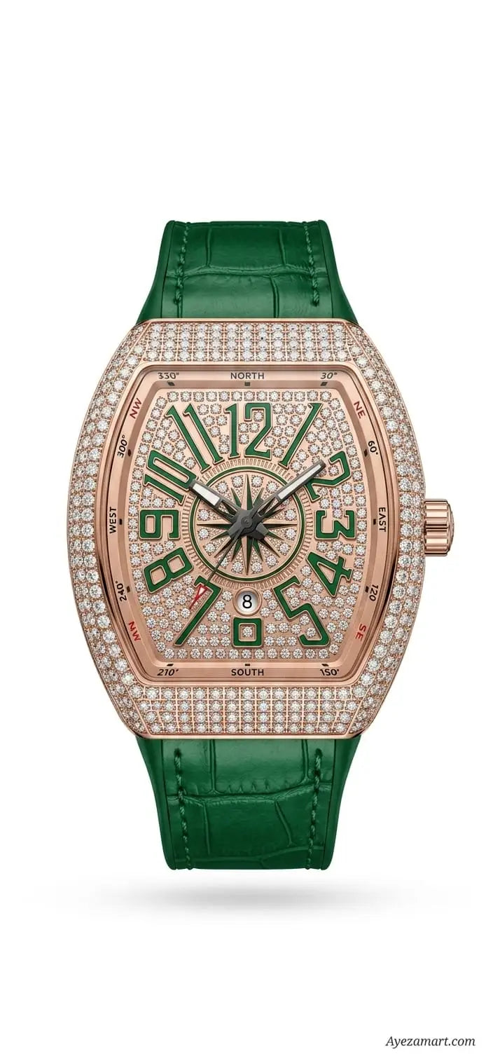 Men's Luxury Fashion Watch with Working Date & Textured Strap - Multicolor - image 5