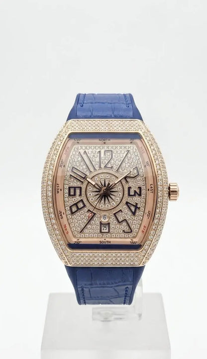 Men's Luxury Fashion Watch with Working Date & Textured Strap - Multicolor - image 8