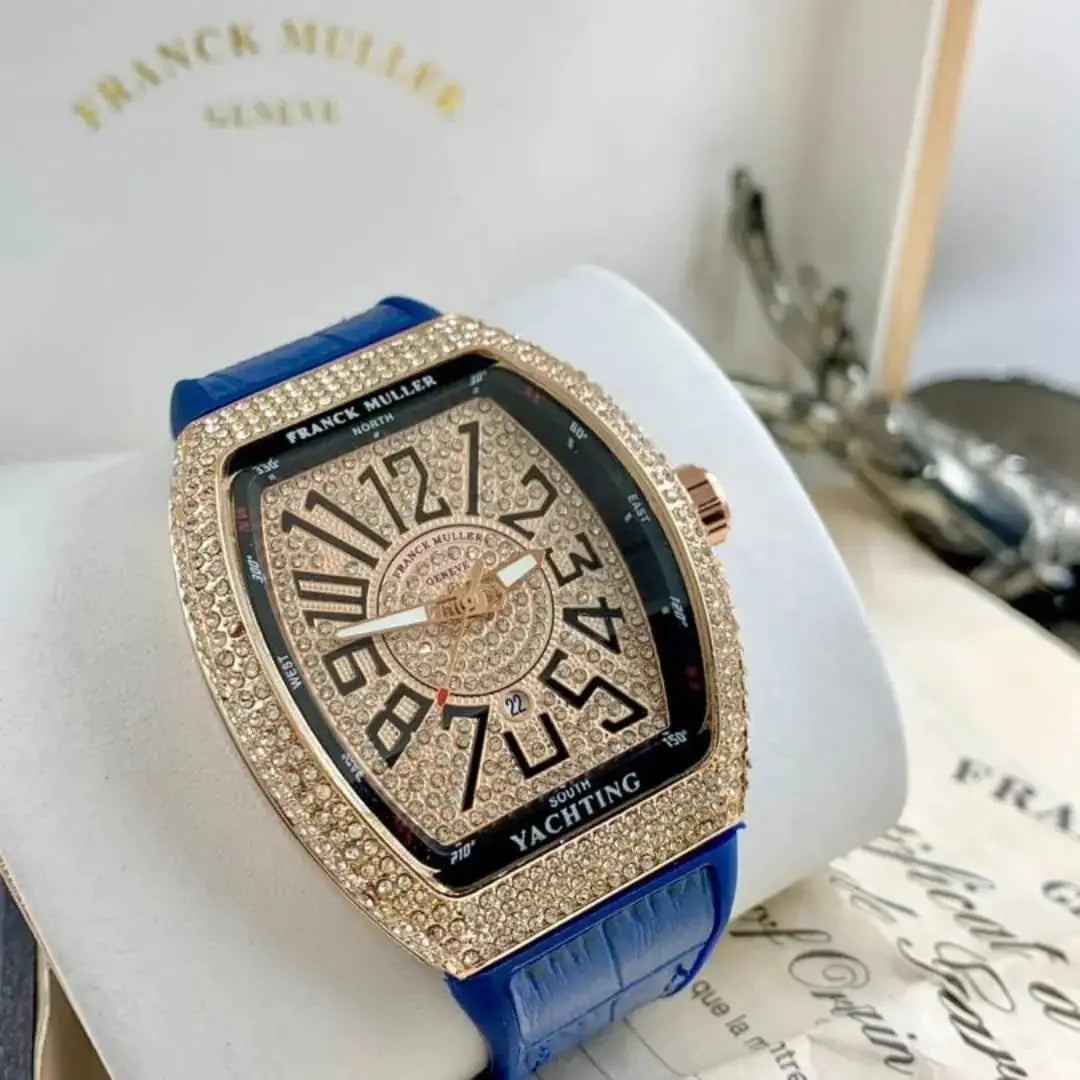 Men's Luxury Fashion Watch with Working Date & Textured Strap - Multicolor - image 9