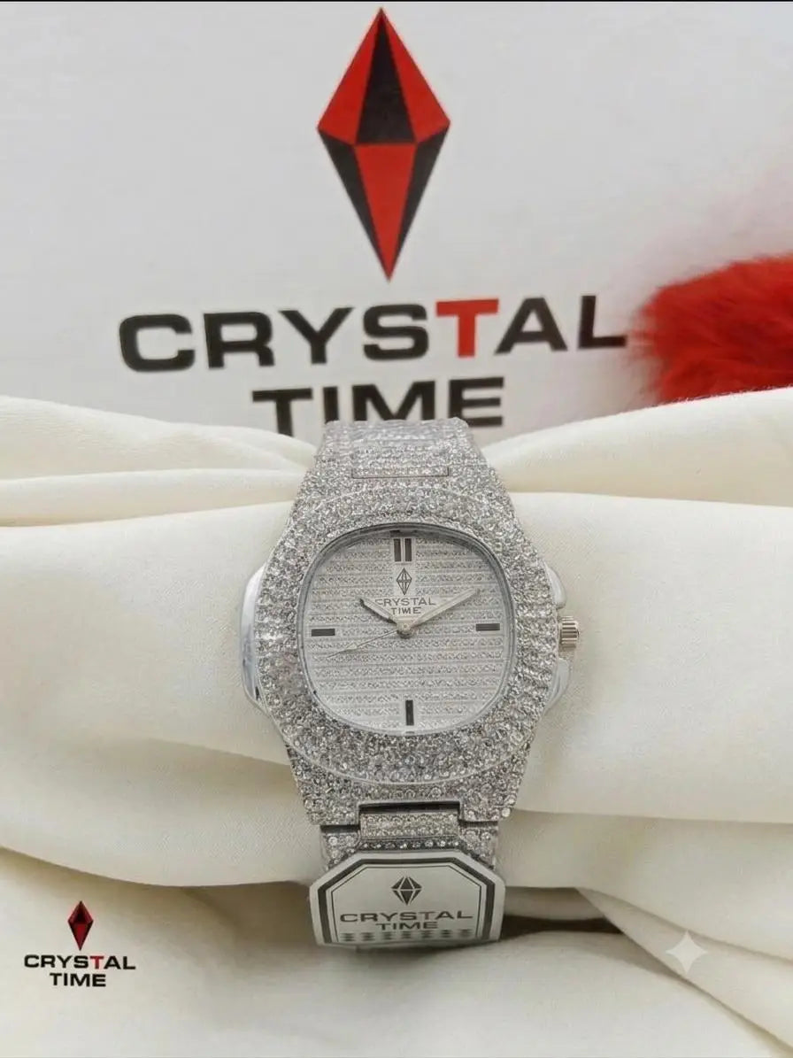 Stainless Steel Stone-Studded Watch For Women's With Butterfly Lock - image 3