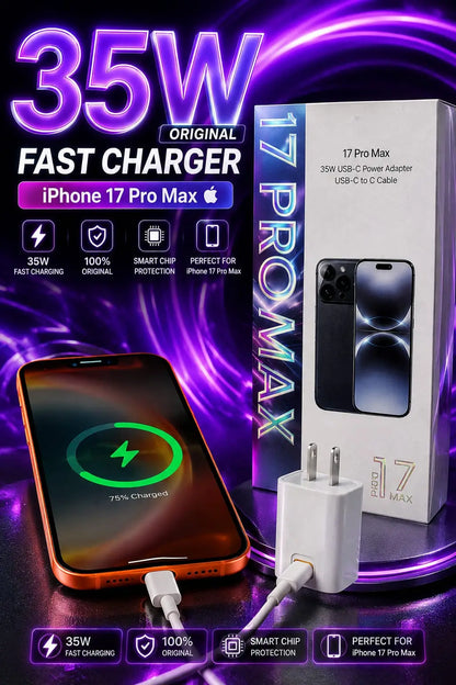 Elegant White 35W 2 Pin PD Adapter with Data Cable - image 3