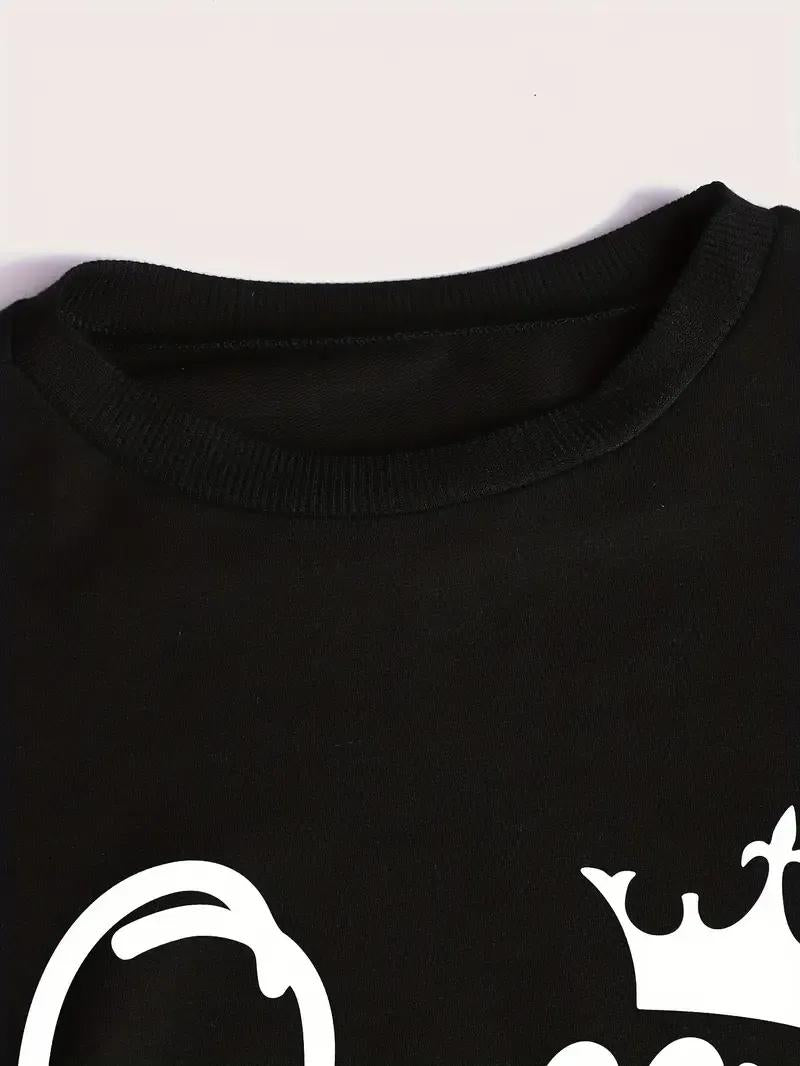 Black Queen Graphic Fleece Tracksuit Set for Women - image 2