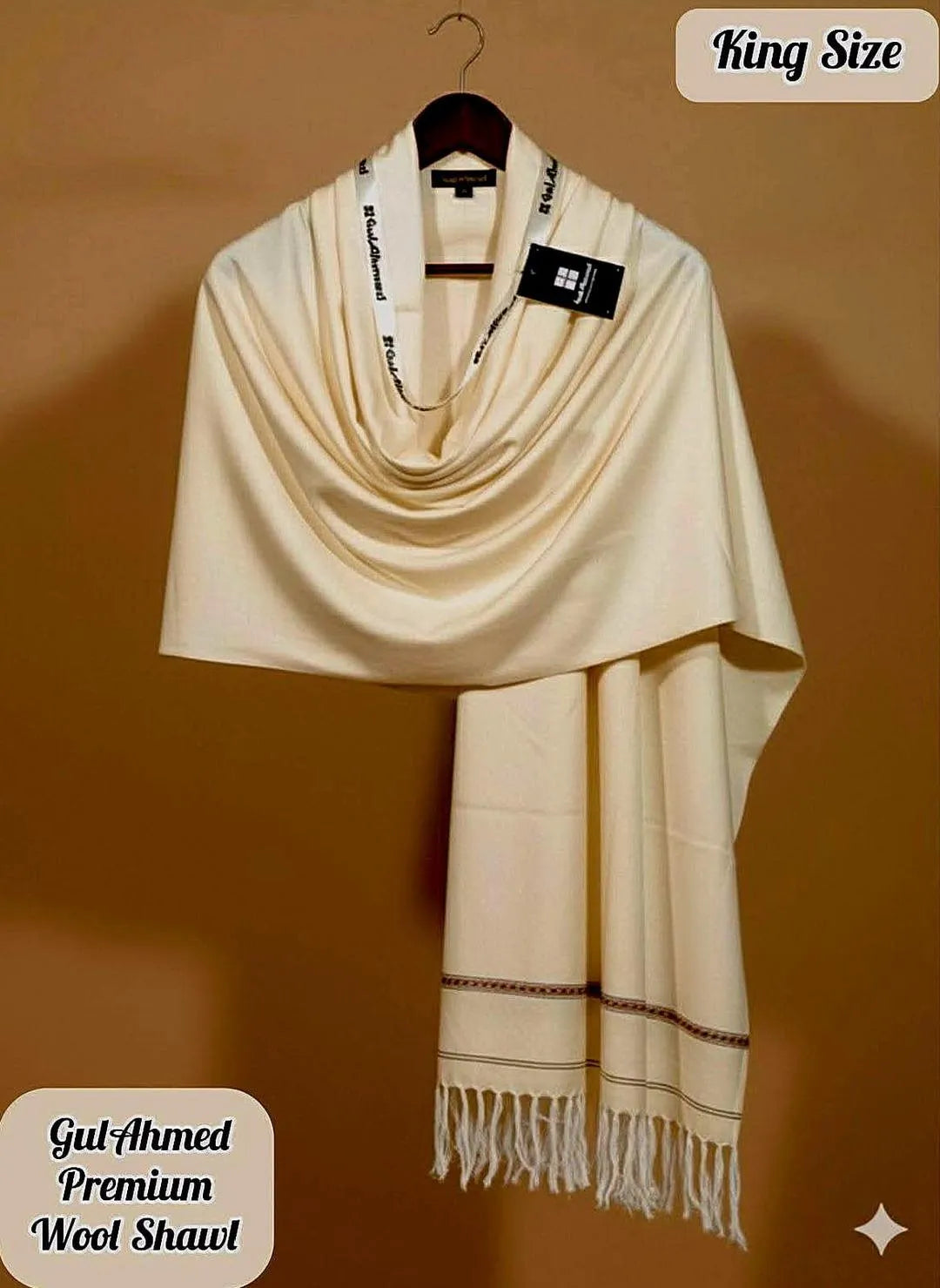 Men Wool Plain Shawl Yellow Winter Shaadi Party Wear - image 2