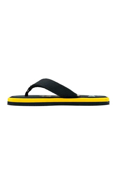 Men Black Yellow EVA Flip Flops Summer Casual - image 3