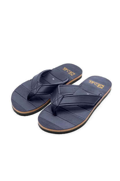 Men Blue Textured Casual Flip Flops Lightweight Comfortable - image 2
