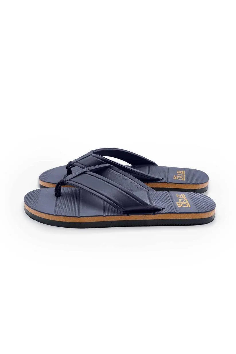 Men Blue Textured Casual Flip Flops Lightweight Comfortable - image 4
