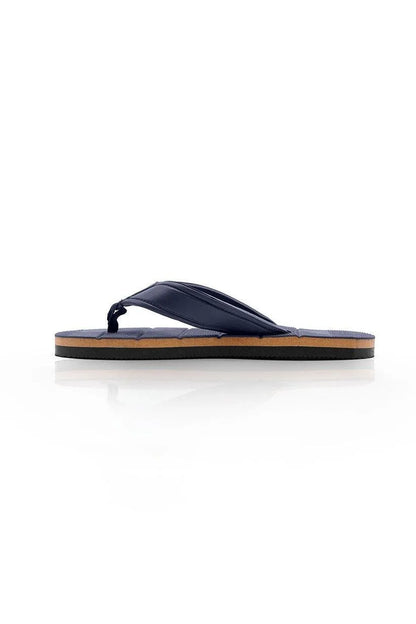 Men Blue Textured Casual Flip Flops Lightweight Comfortable - image 6