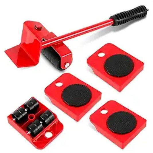 Red Metal Furniture Mover Tool Set