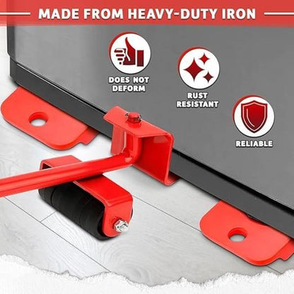 Red Metal Furniture Mover Tool Set - image 4