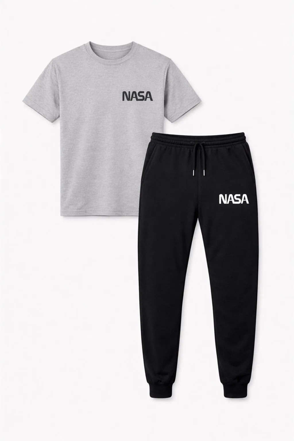 Men Printed Grey Track Suit 2Pcs Medium to XL - image 2