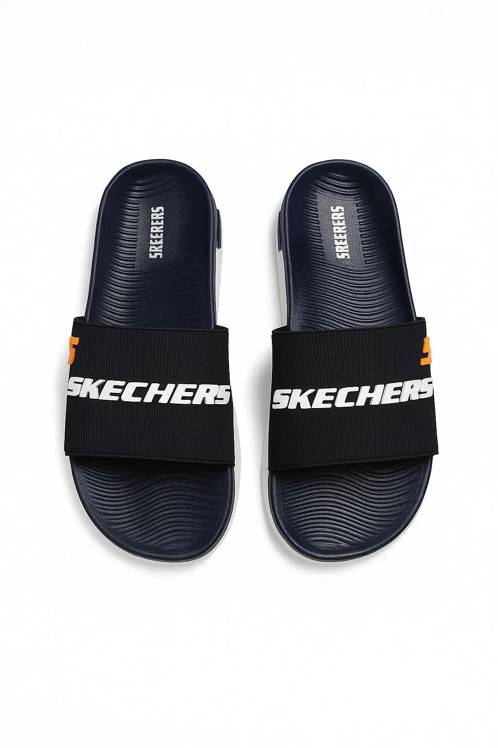 Men's Rubber Fancy Slide Slippers - Black - image 2