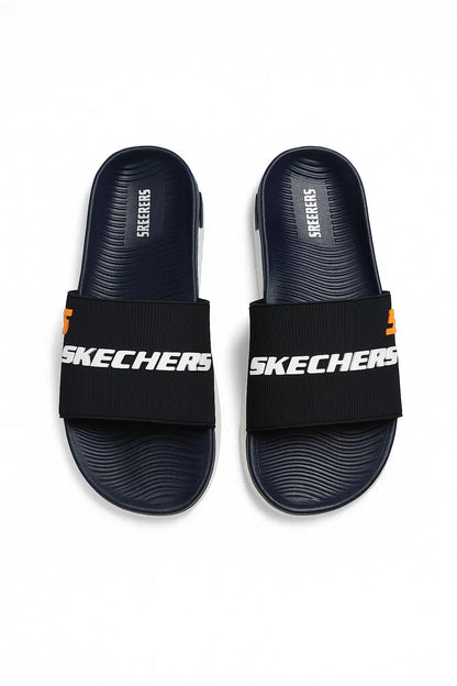 Men's Rubber Fancy Slide Slippers - Black - image 2