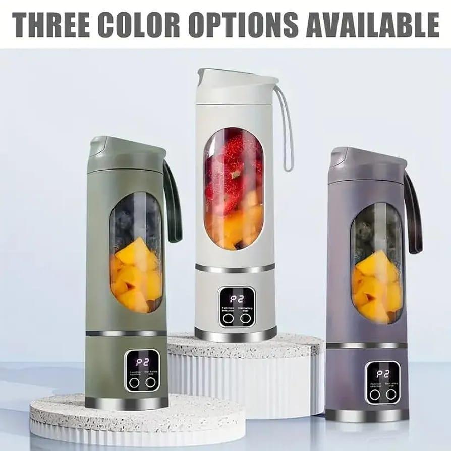 Portable Rechargeable Electric Juicer Blender (Green) - image 2
