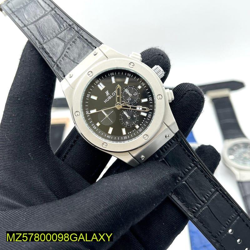 Men's Luxury Watch Black Stainless Steel Chronograph Strap - image 5