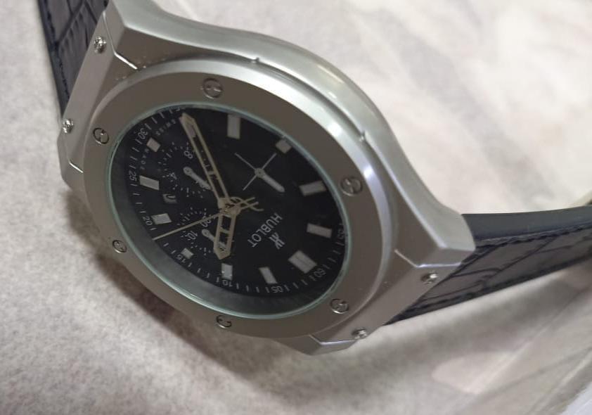 Men's Luxury Watch Black Stainless Steel Chronograph Strap - image 2