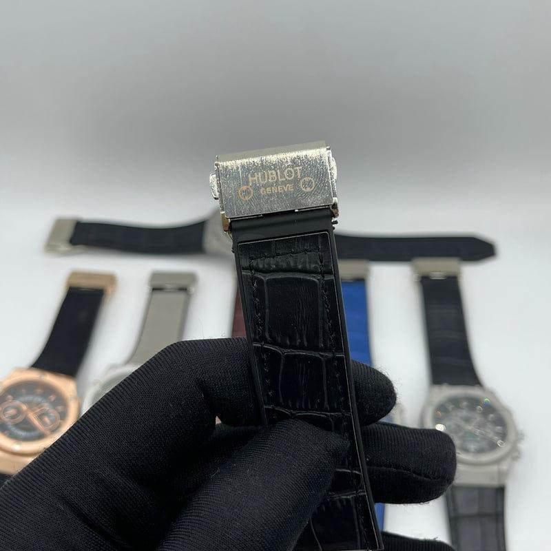 Men's Luxury Watch Black Stainless Steel Chronograph Strap - image 3