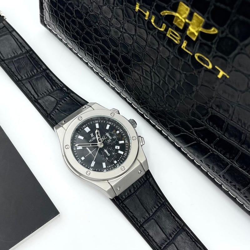 Men's Luxury Watch Black Stainless Steel Chronograph Strap - image 4