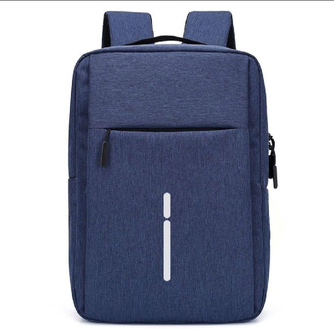 Stylish Laptop Bag Blue Gray Black 15" Reflective Strip - image 3
