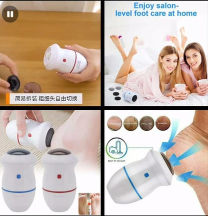 Electric Foot Grinder White Blue Cordless ABS - image 4