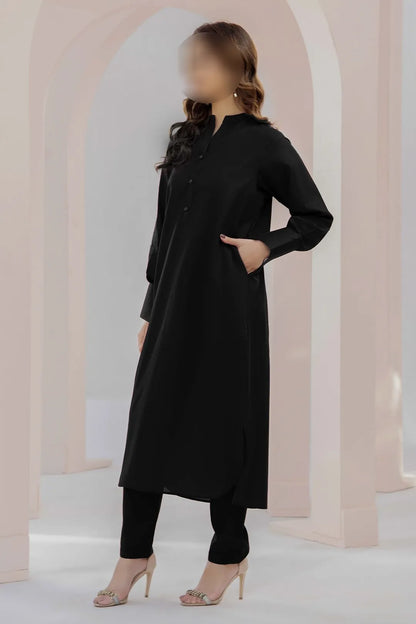 2 Pcs Women's Unstitched Plain Suit - image 5