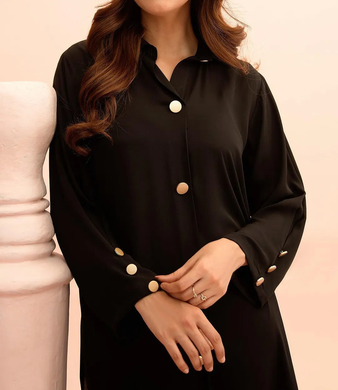 2 Pcs Women's Unstitched Plain Suit - image 6