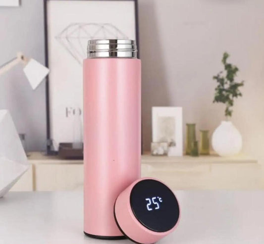 Stainless Steel Thermos 500ml Pink Digital Temp - image 1