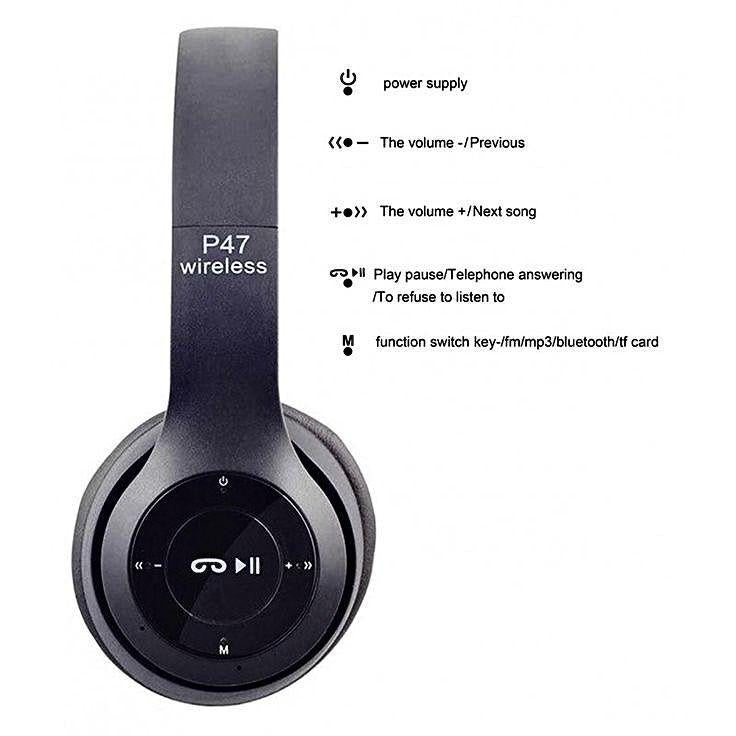 Wireless Stereo Headphones Black Active Noise Cancellation - image 5