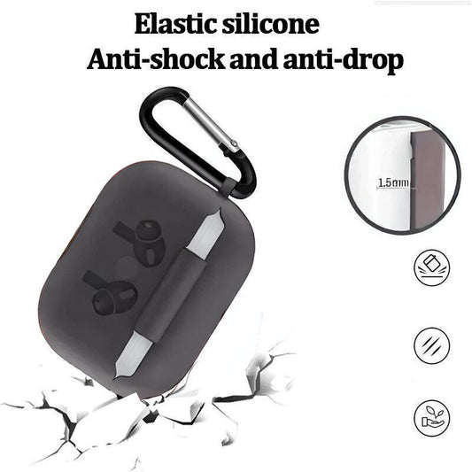 Premium Grey Silicone Earbuds Case for Protection & Style - image 2