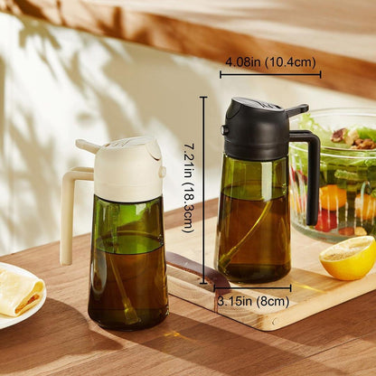 Premium Glass Oil Bottle Black Handle Precision Nozzle - image 2