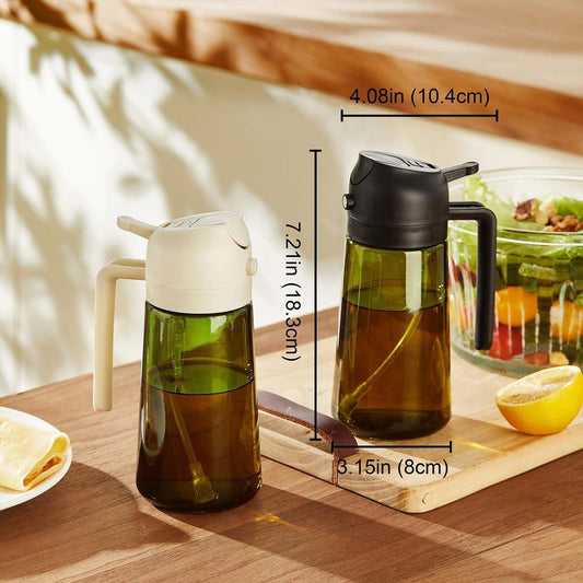 Premium Glass Oil Bottle Black Handle Precision Nozzle - image 2