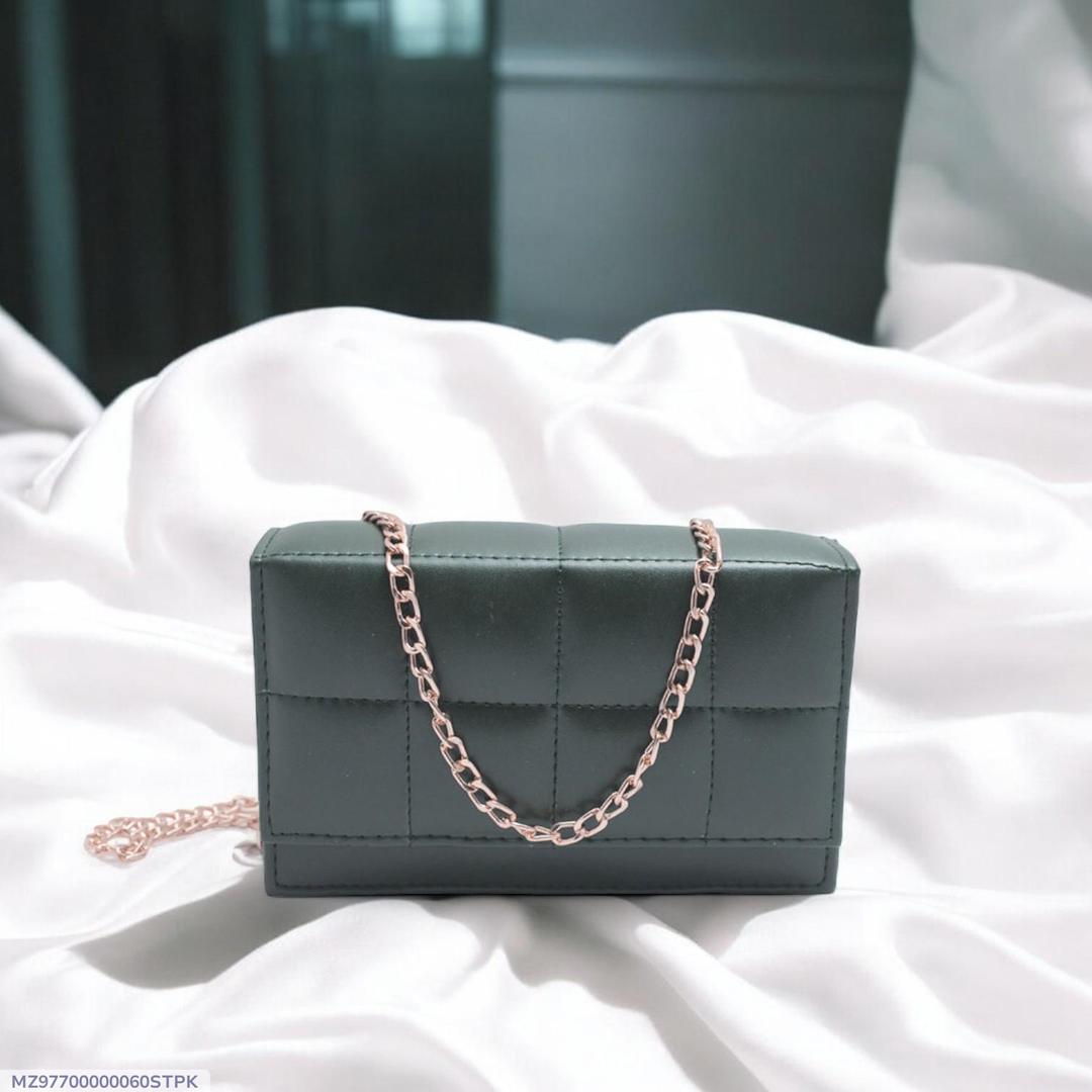 Green Crossbody Bag for Girls with Rose Gold Chain - image 4