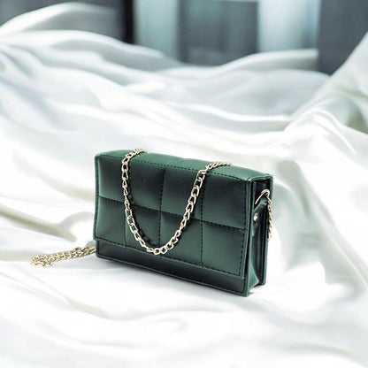 Green Crossbody Bag for Girls with Rose Gold Chain - image 3
