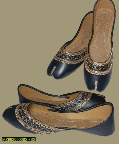 Women's Khussas with Embroidered Gold Detailing - image 4